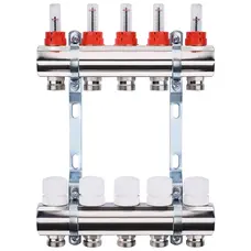 Коллектор с измерителем затрат, регуляторами и креплением ECO 001A 1 "x5