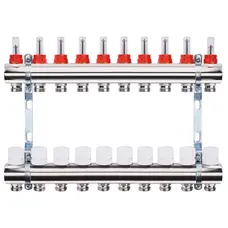 Коллектор с измерителем затрат, регуляторами и креплением ECO001A 1 "x10