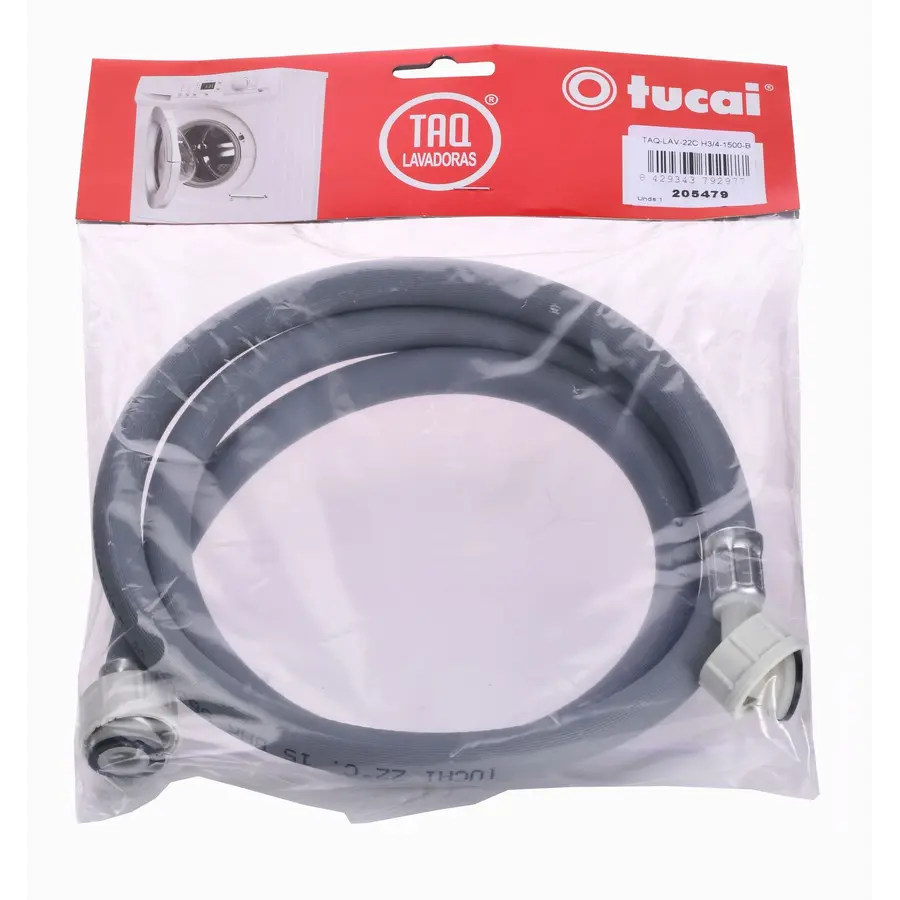 Шланг заливний для пральної машини TUCAI 1.5м TAQ-LAV- H3/4″ 205479