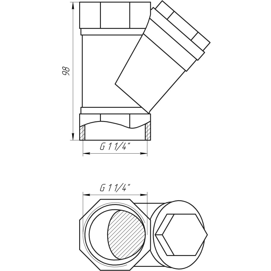 Фильтр грубой очистки SELBA 1 1/4 "SL1512