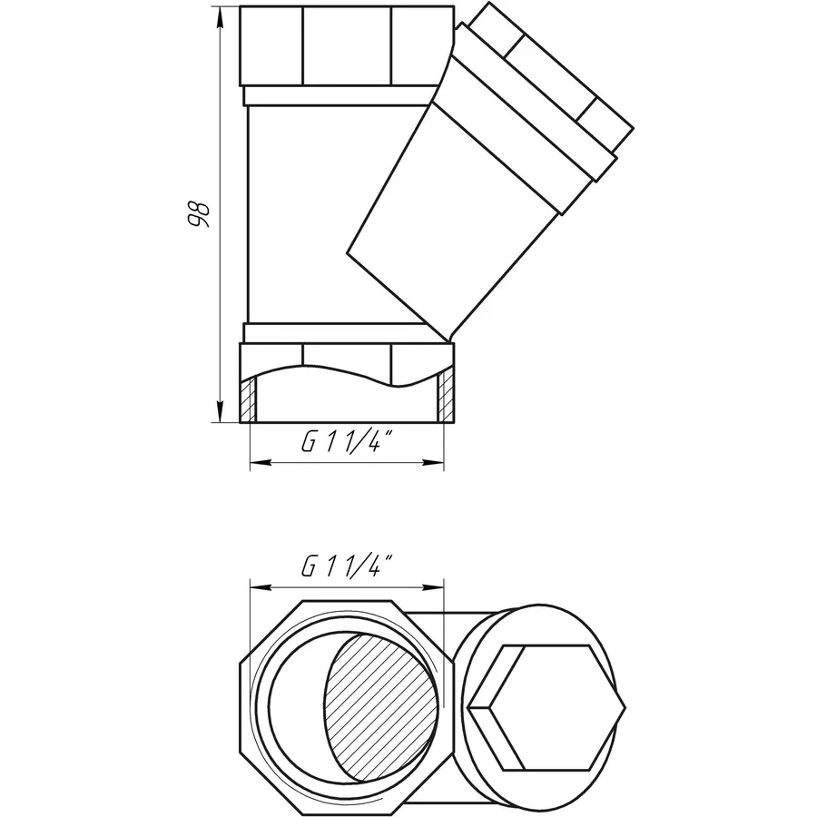 Фільтр грубого очищення SELBA 1 1/4″ SL1512
