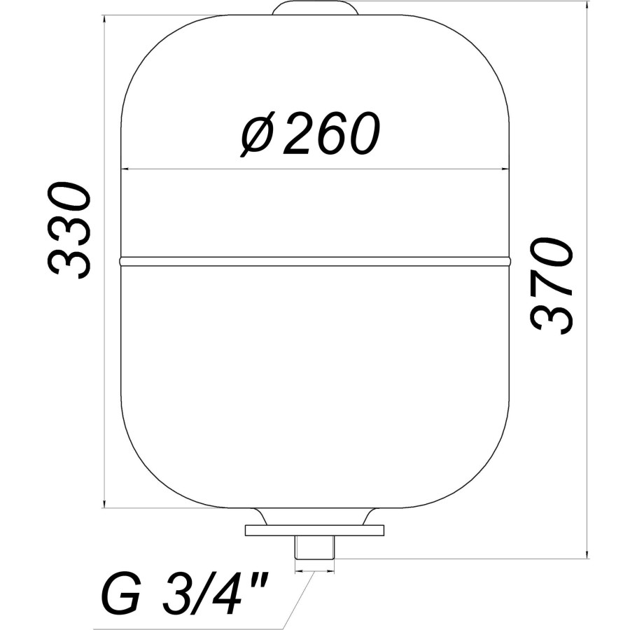 Гидроаккумулятор со сменной мембраной 19л ZILMET HY-PRO 10bar, белый (11H0001900)