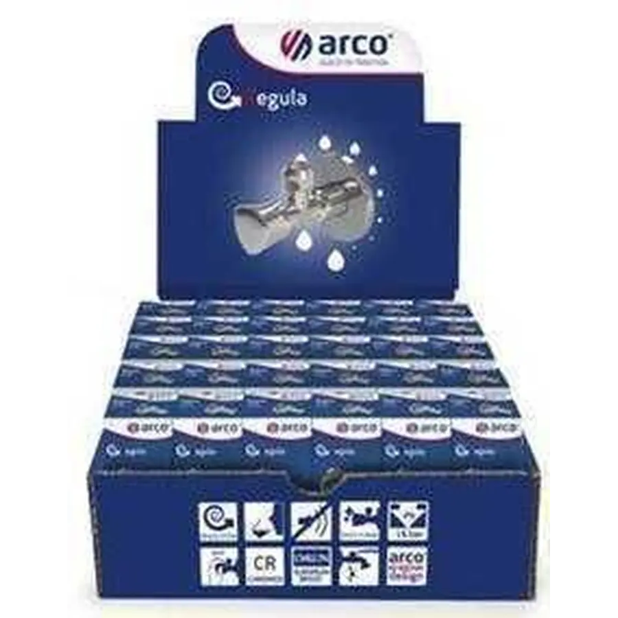 НАБІР Кран вентильний кутовий ARCO 1/2″х1/2″ ZENIT REGULA Z0912 30шт. VTQ005