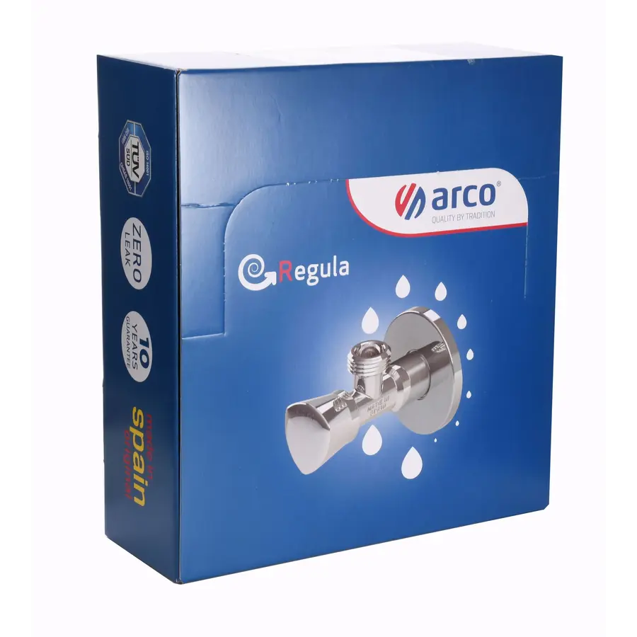 НАБІР Кран вентильний кутовий ARCO 1/2″х1/2″ ZENIT REGULA Z0912 30шт. VTQ005