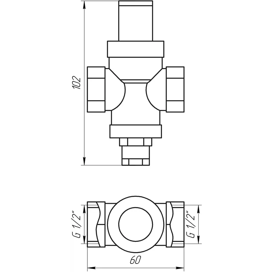 Редуктор под манометр SOLOMON 1/2 "881