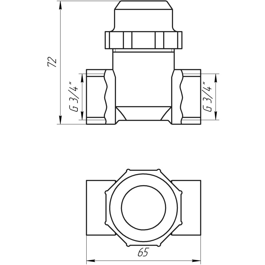 Фільтр грубого очищення SOLOMON 3/4″ ВВ нікель з відстійником (8014) TD1052