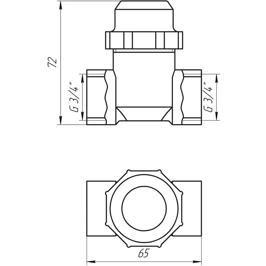 Фильтр груб. очистки 3/4 "вв хром.з отстойником Solomon (8014) TD1052