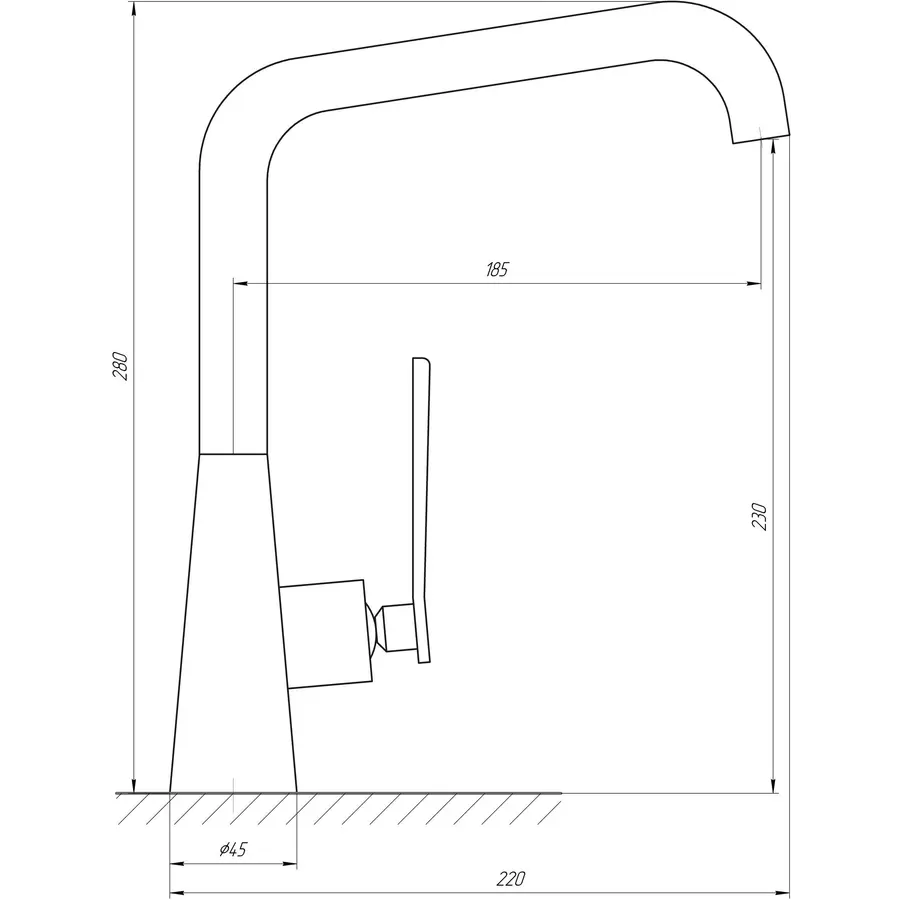 Смеситель для кухни TOPAZ TEEL TT 24401-H59-BB