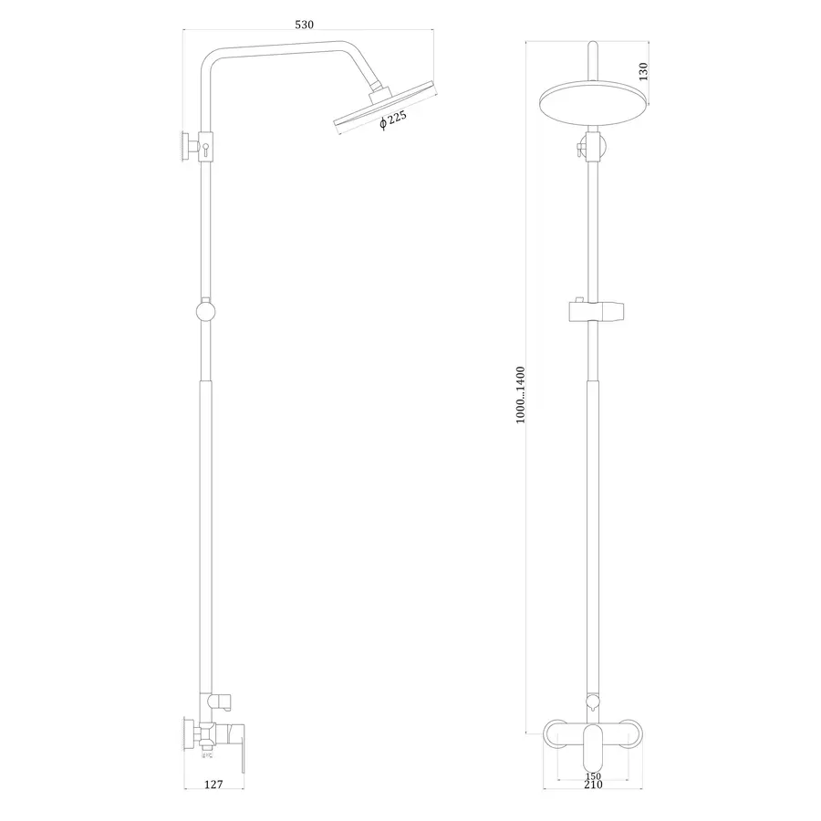 Душевая система Globus Lux GLO-0005