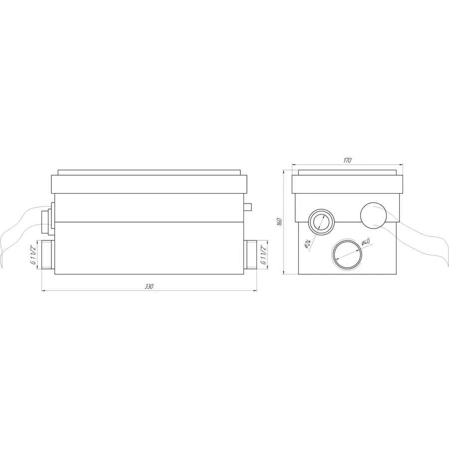 Каналізаційна установка VOLKS pumpe WC 250