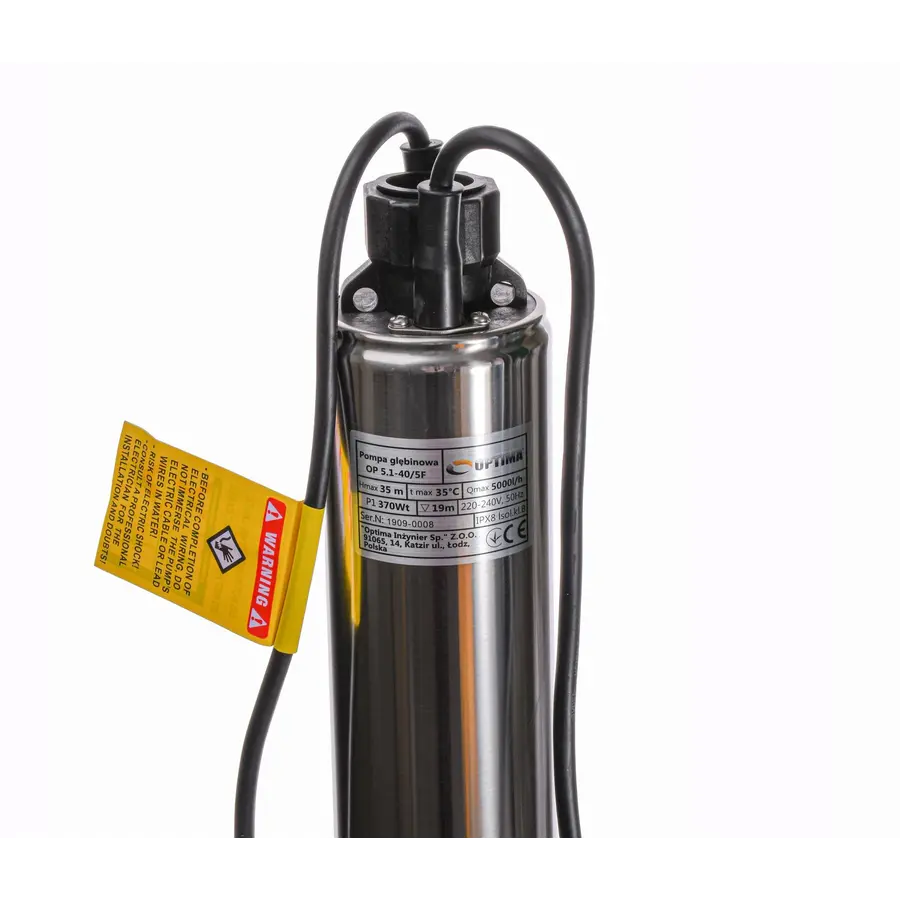 Насос колодязний OPTIMA OP 5,1 - 40/5 F 0,37 кВт, P max=0,45 кВт( з поплавком )