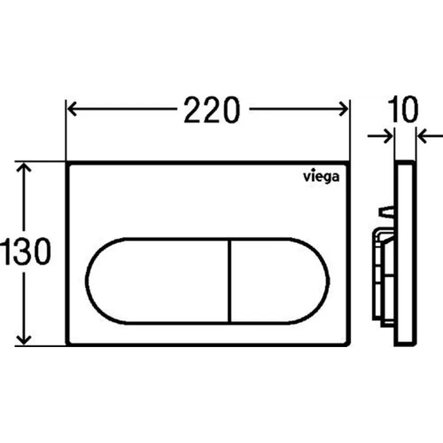 Панель змиву Prevista для бачків хром Viega 773748