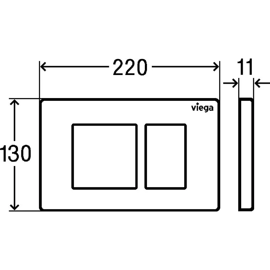 Панель змиву Prevista для бачків нерж сталь Viega 774349