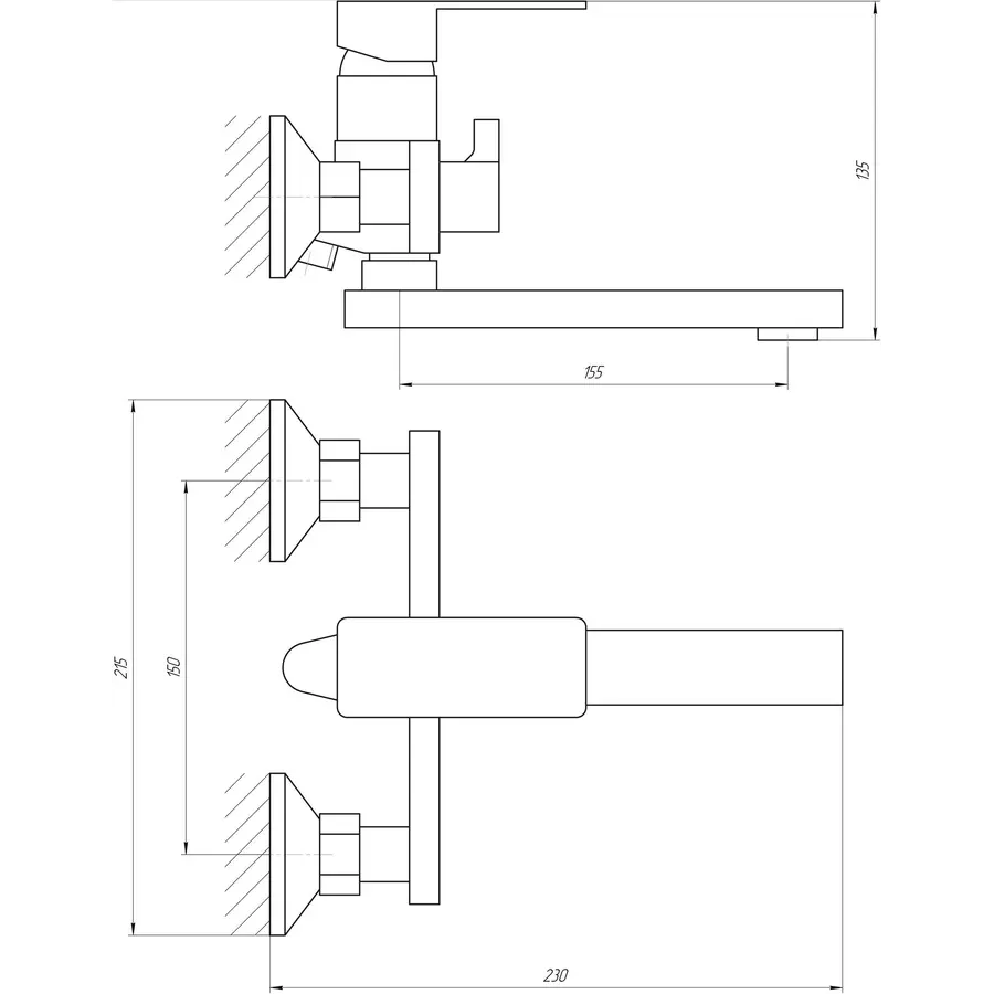 Змішувач для ванни Globus Lux Milano GLM-0102N