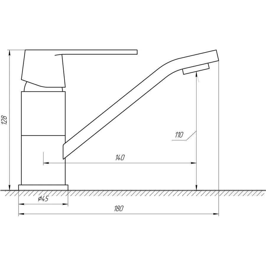 Змішувач для умивальника Globus Lux Laguna GLA-0203MQ