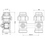 Узел нижнего подключения панельного радиатора ECO Technology ECO5103 прямой шаровой 3/4 "