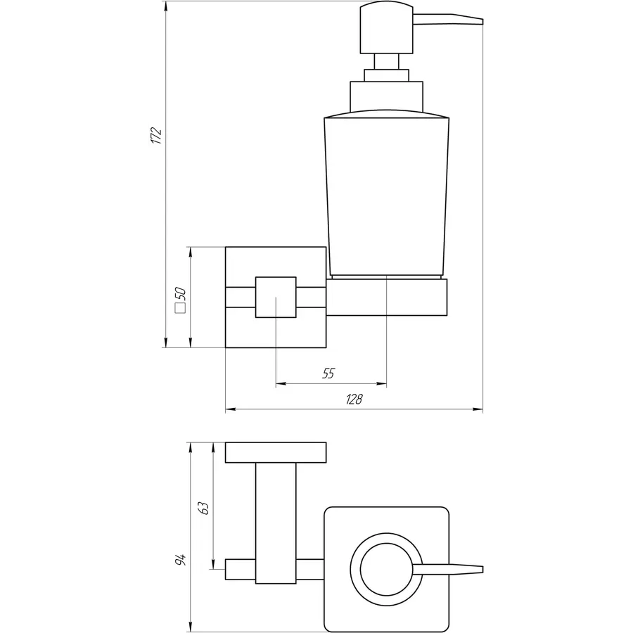 Дозатор рідкого мила Globus Lux SQ 9433