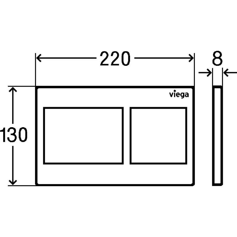 Панель змиву Prevista для бачків матовий хром Viega 773243