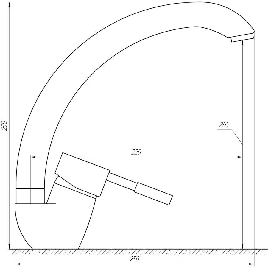 Смеситель для кухни Globus Lux LAZER GLR1-203S