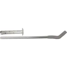 Кронштейн секційного радіатора CRISTAL NS-1011А штирьковий білий ПВХ з дюбелем ф9х245мм (кратно 2)