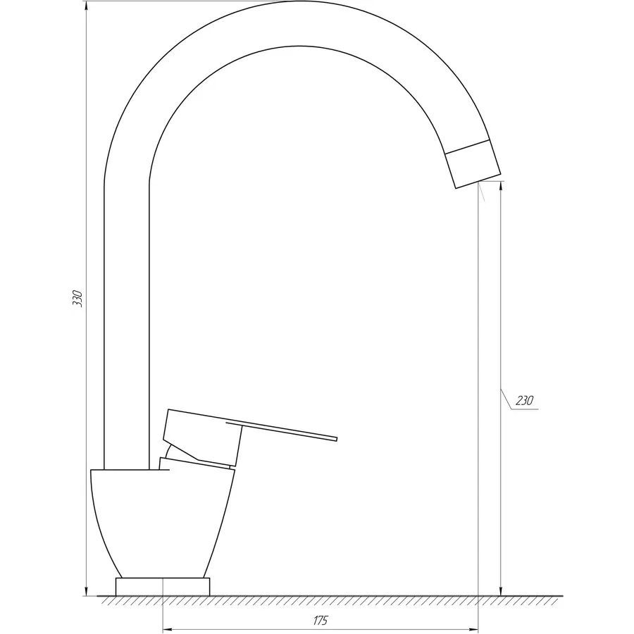 Змішувач для кухні MixMIRA MAIN MSM-203S