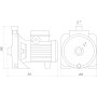 Насос центробежных CM 1B PL 1,5 кВт SAER (7.2 м3 / час, 52 м) однофазный