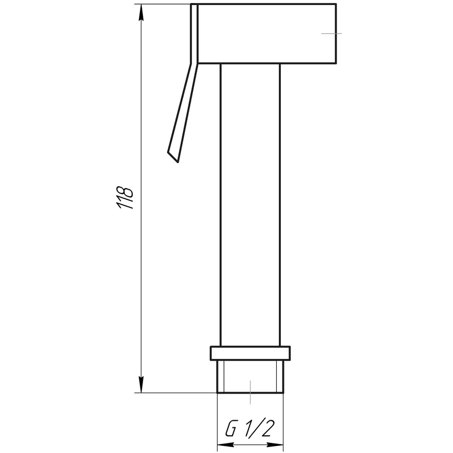 Душова гігієнічна стоп-лійка TOPAZ SH77-BL