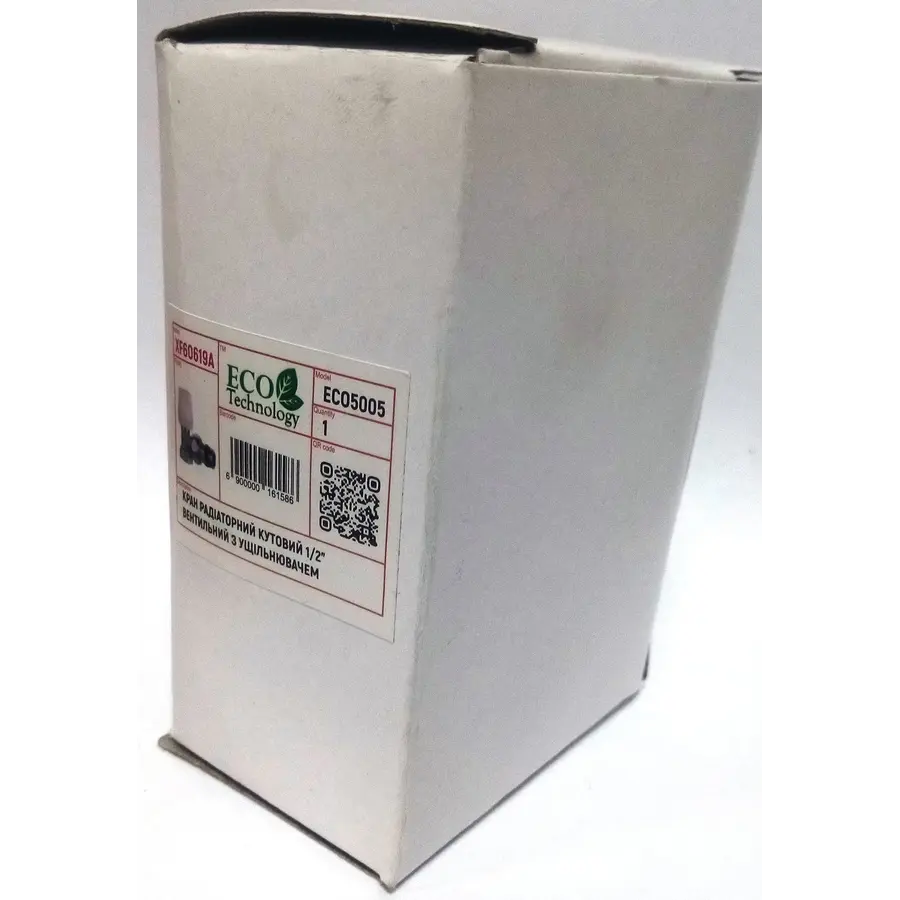 Кран радиаторный угловой ECO Technology ECO5005 1/2 "вентильный с уплотнителем