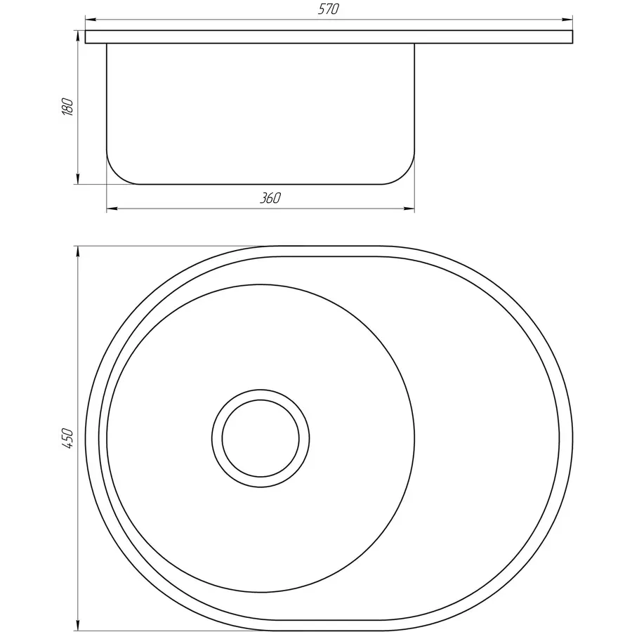 Мийка кухонна Mira MR 5745 D Decor 0.6