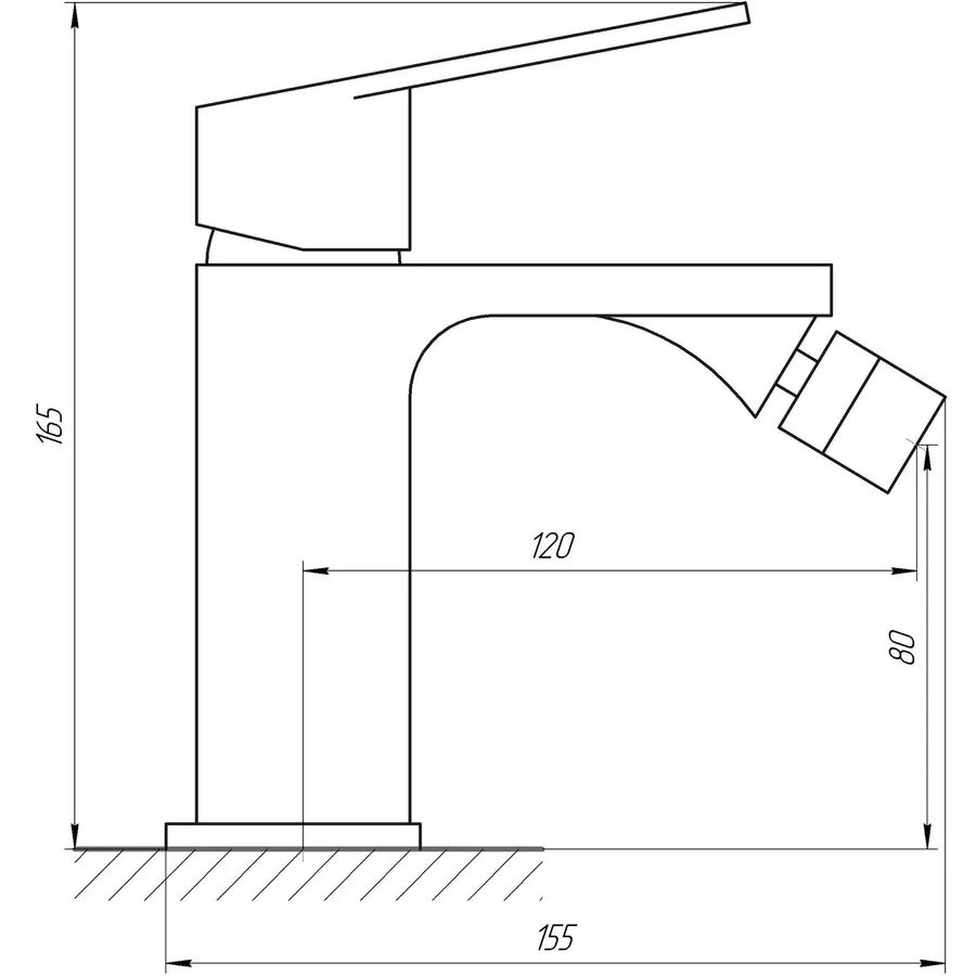 Смеситель для биде TOPAZ LEXI TL-21601-H57
