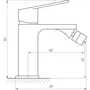 Смеситель для биде TOPAZ LEXI TL-21601-H57