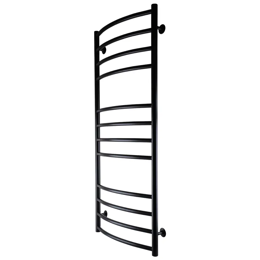 Полотенцесушитель UNIO LDE W 1200-500-12 BLK Лесенка Дуга Элит вода черная