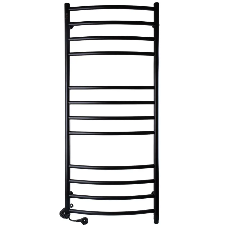 Полотенцесушитель UNIO LDE EL 1200-500-12 BLK Лесенка Дуга Элит электро черная