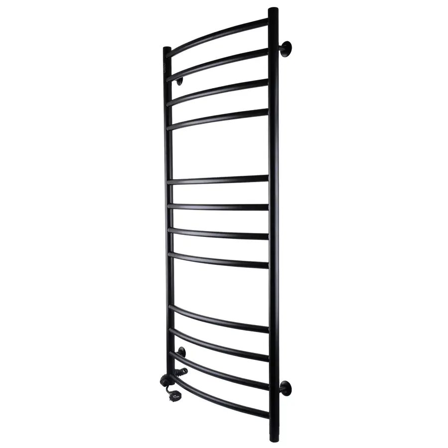 Полотенцесушитель UNIO LDE EL 1200-500-12 BLK Лесенка Дуга Элит электро черная