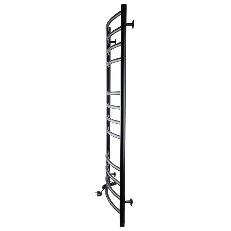 Полотенцесушитель UNIO LDE EL 1200-500-12 BLK Лесенка Дуга Элит электро черная
