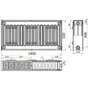 Радіатор сталевий панельний QUEEN THERM 22 бок 500х1800