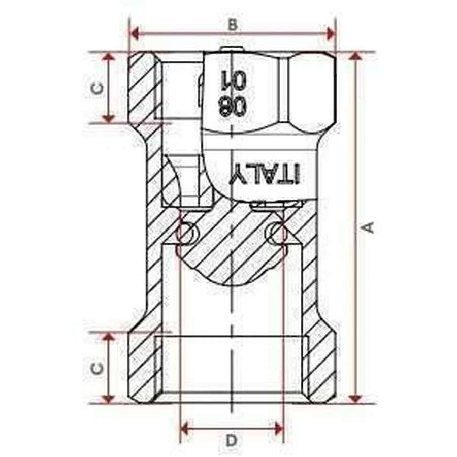 Клапан зворотнього ходу води ITAP1″ BLOCK 101