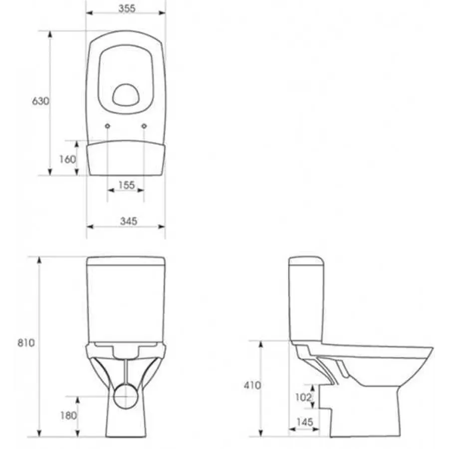 Компакт Cersanit 69 CARINA 011 3/6 з кришкою дюропласт