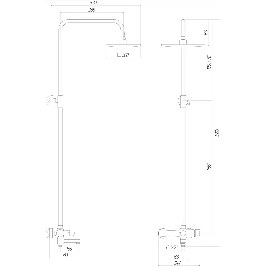 Душевая система Globus Lux D080200