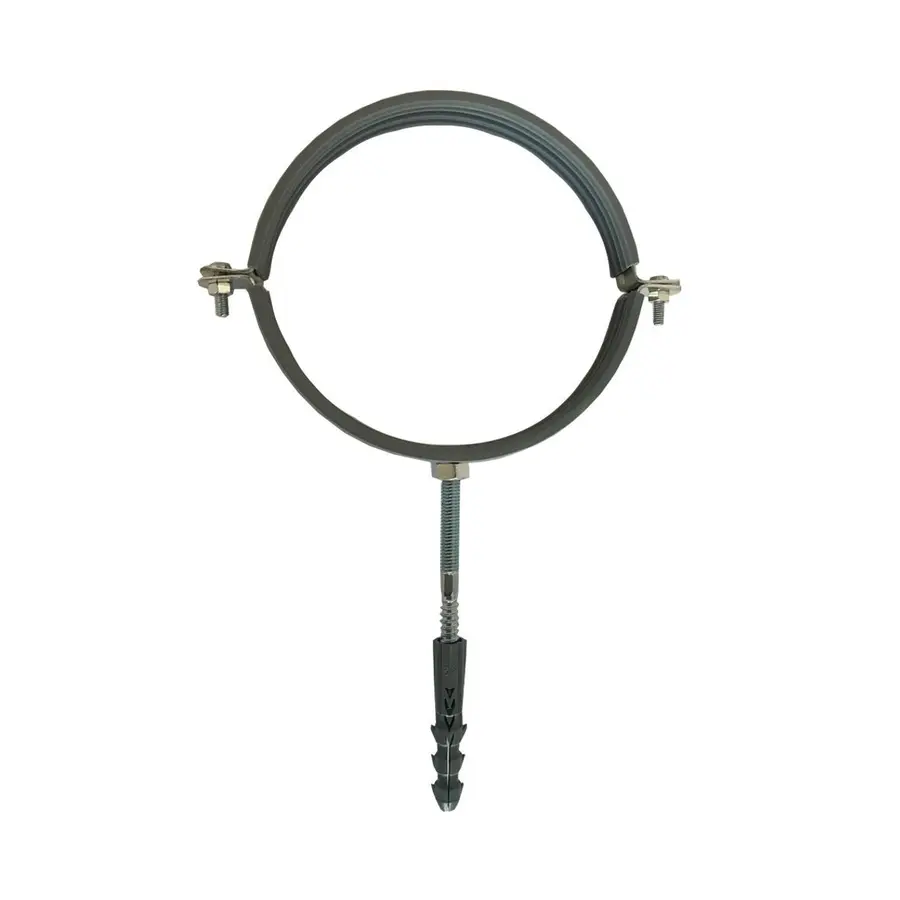 Хомут в зборi CR 3″ (85-94мм) з гвинтом-шурупом 8*100 та дюбелем в уп., сірий