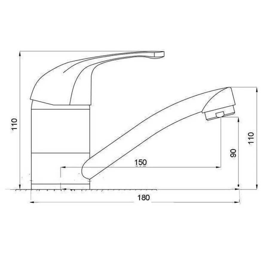 Змішувач для умивальника CRISTAL SEVA GSV-203М-BIG