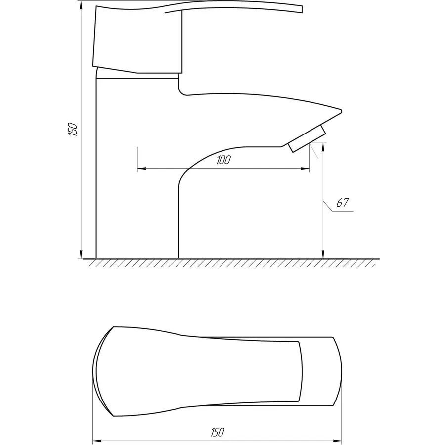 Змішувач для умивальника Globus Lux QUEENSLAND GLQU-101