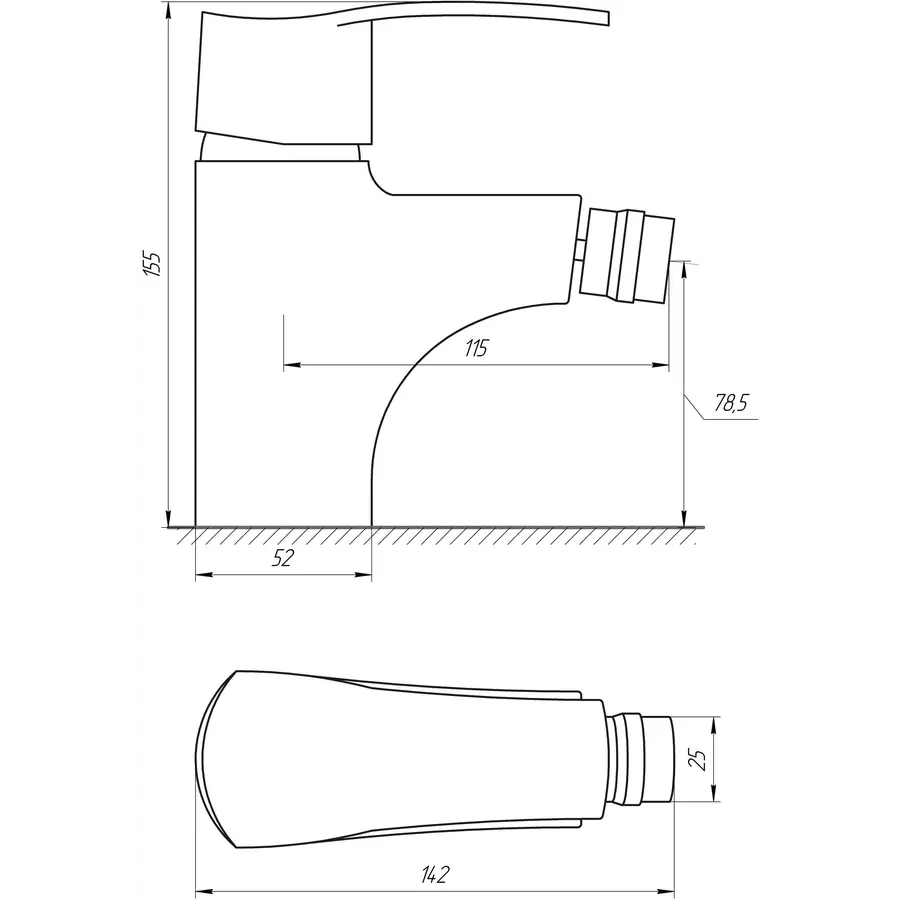 Змішувач для біде Globus Lux QUEENSLAND GLQU-106