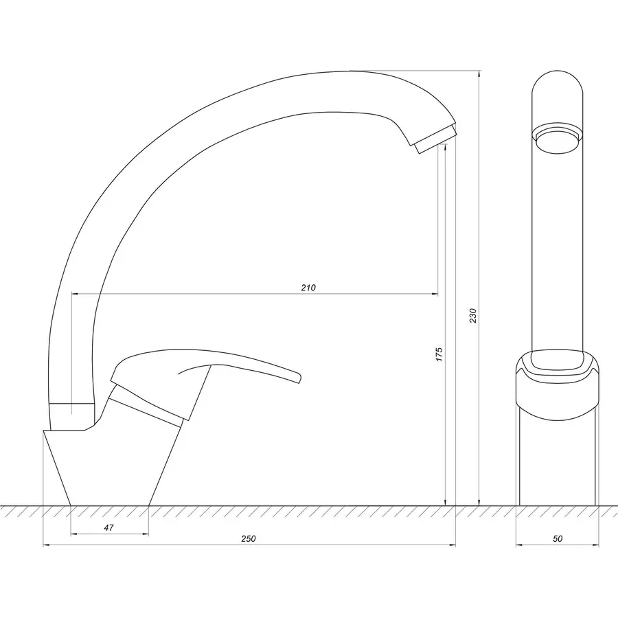 Змішувач для кухні Globus Lux Caprice GLCA-0203S