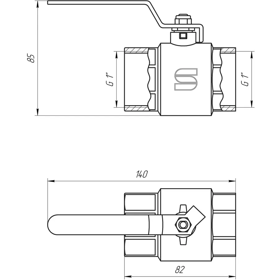 Кран шаровой прямой SELBA 1 "ВВ КР SL1506