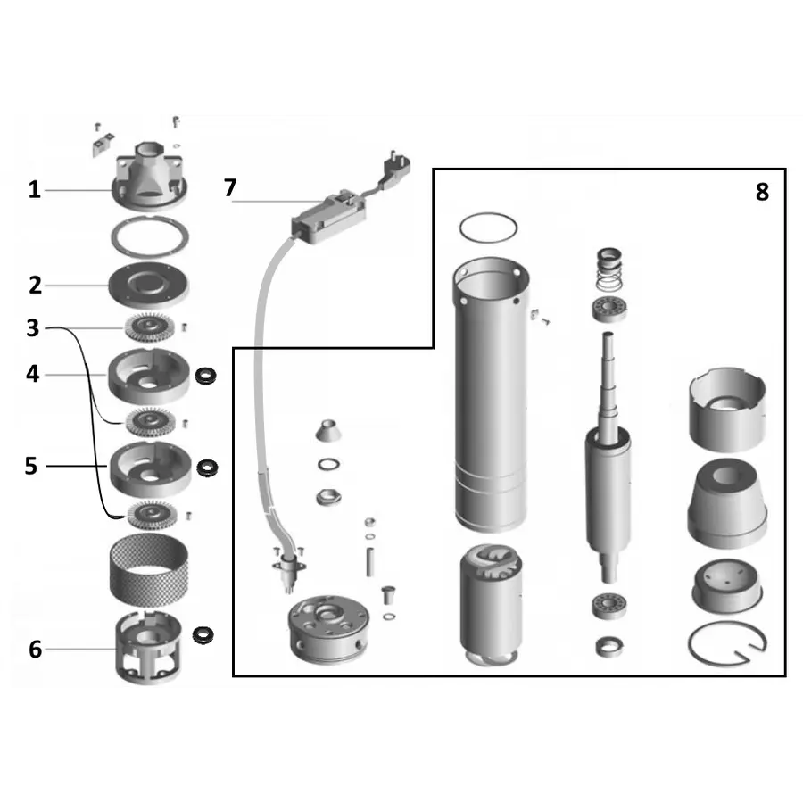 Насос свердловинний вихровий OPTIMA 3SKm100 0,75кВт + кабель 15м+ пульт