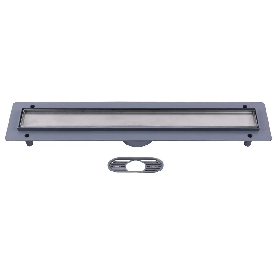 93736(TM009-60C)-Трап лінійний душовий TEMA-TILLO-60см,нерж. решітка під плитку, сухий затвір, Туреччина