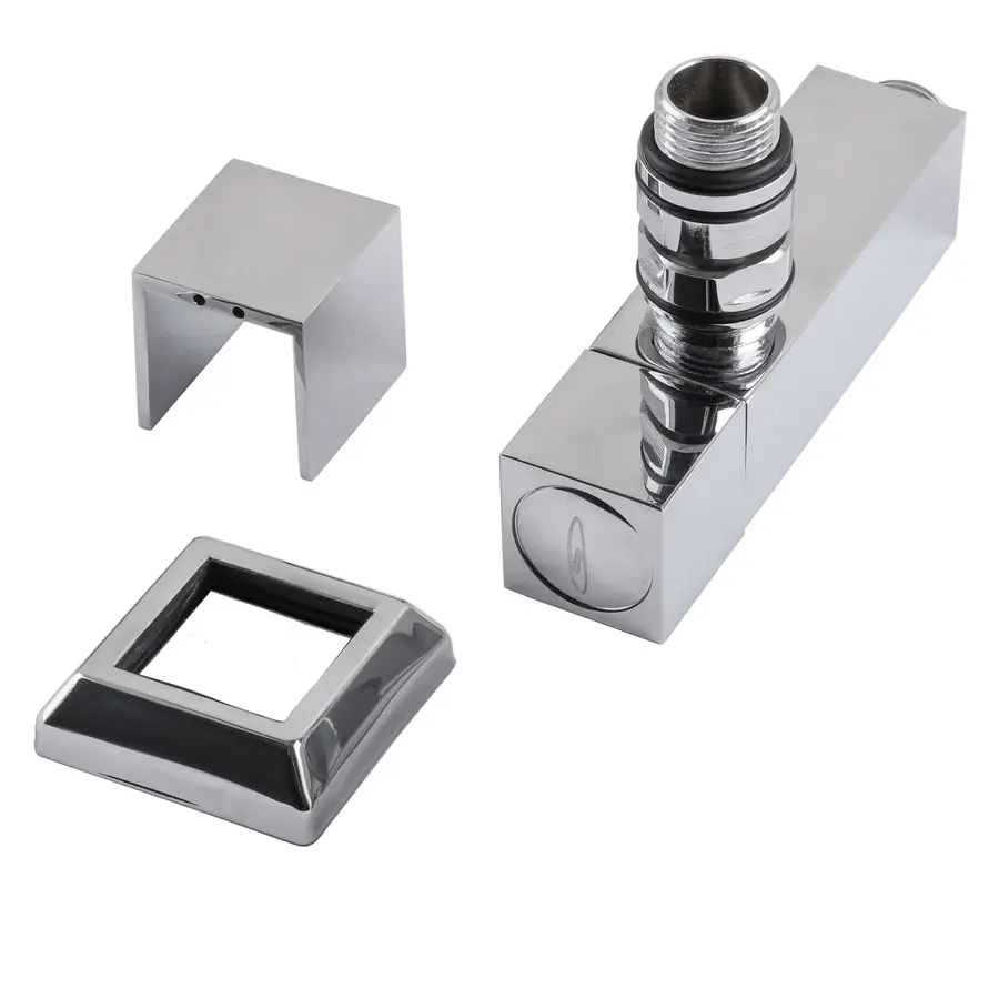 Набір Кран напівоборотний кутовий з американкою SOLOMON LUX 1/2″ CUBE CHROM 8888 (2шт.)