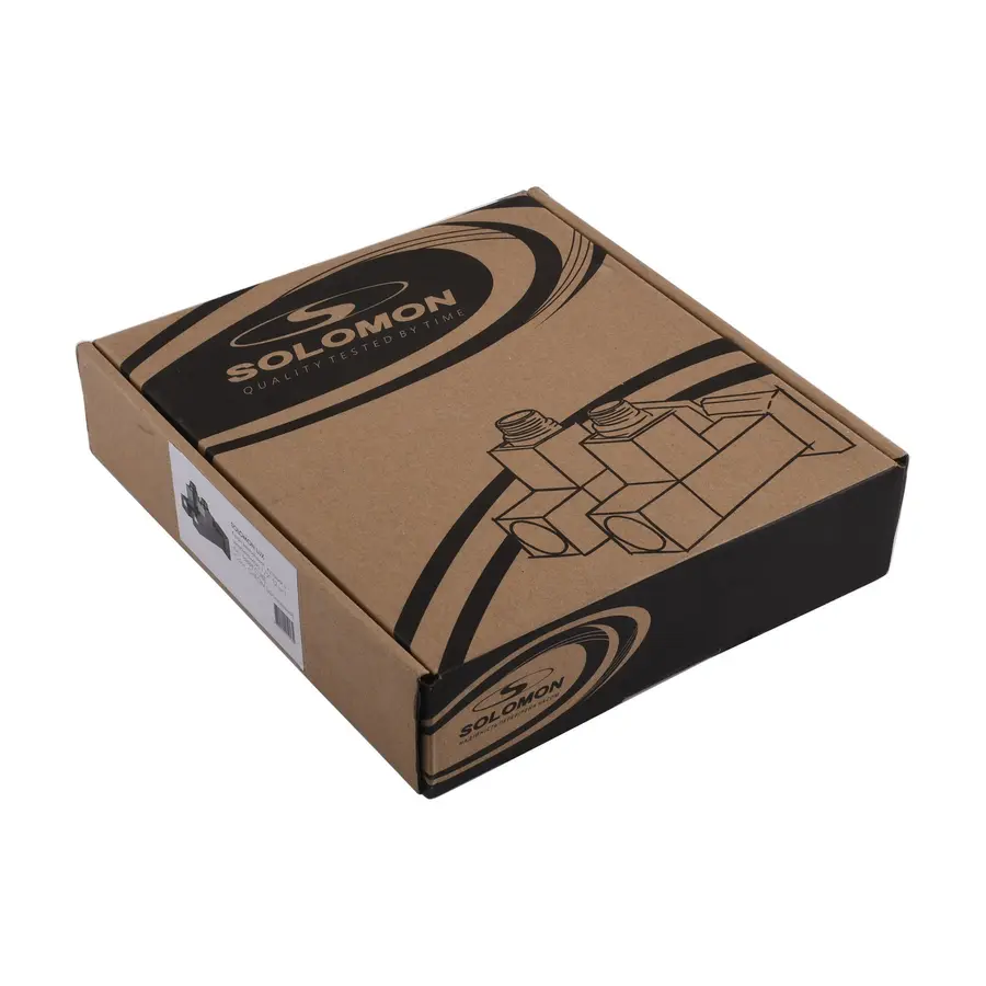 Набір Кран напівоборотний кутовий з американкою SOLOMON LUX 1/2″ CUBE CHROM 8888 (2шт.)