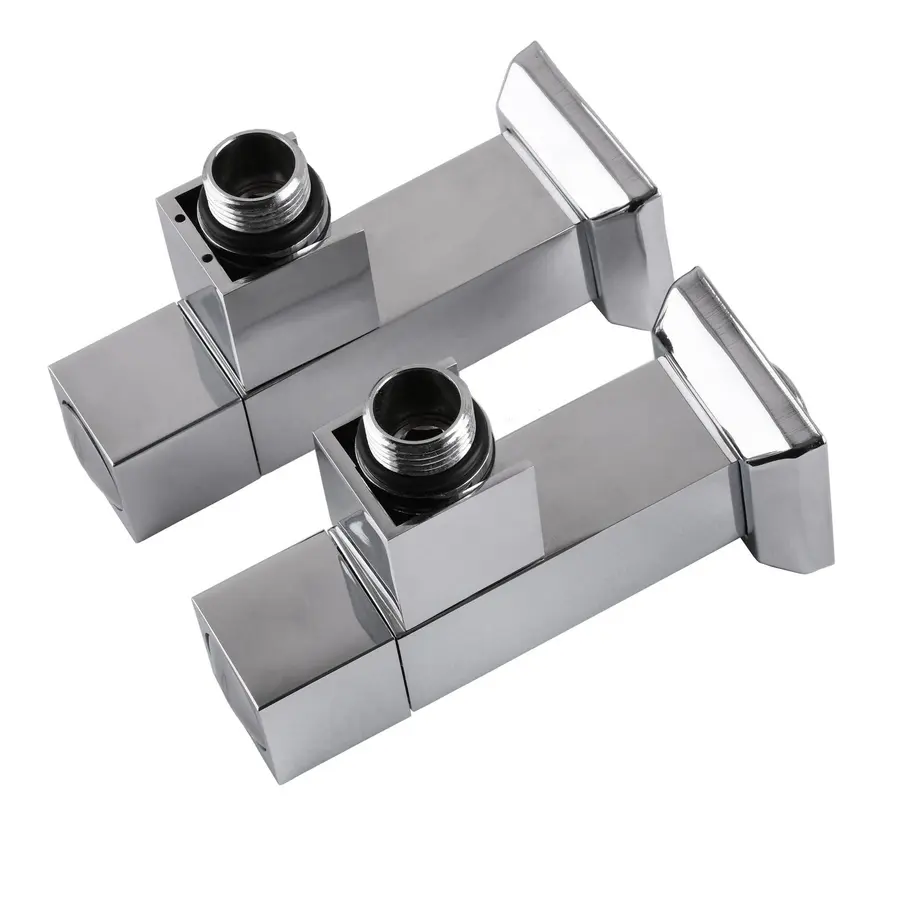 Набір Кран напівоборотний кутовий з американкою SOLOMON LUX 1/2″ CUBE CHROM 8888 (2шт.)